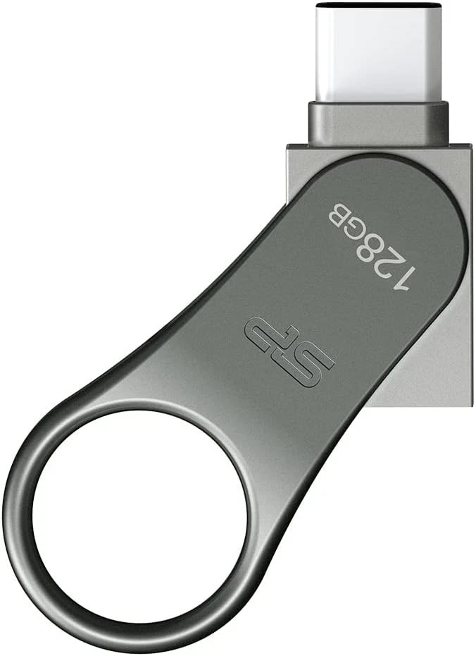 Silicon Power BEAMER-C80 Silver Type-C Ready USB Flash Drive 128GB USB 3.0 Flash - Image 2 of 3