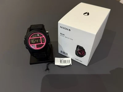 Nixon THE Baja, Black/Bright Pink !! SELTEN !! digital kompass uhr 51-30 player - Bild 1 von 4