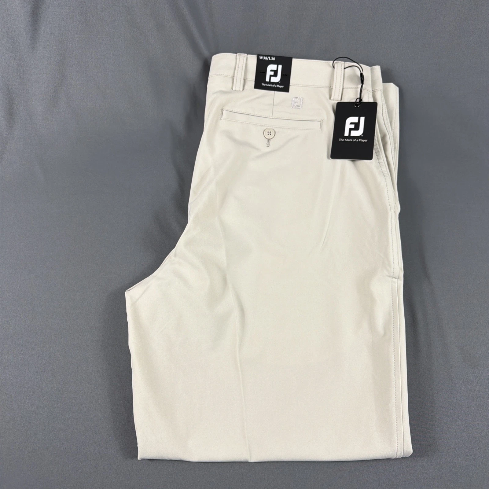 FootJoy Golf Pants Performance 38 x 30 Stone Beige Polyester Spandex MSRP $125