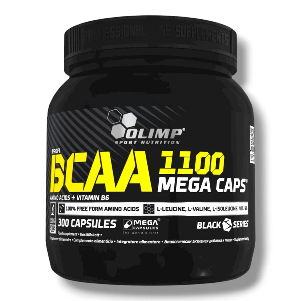 Olimp BCAA 1100 Mega Caps 300 Kapseln Aminosäuren BCAA 2:1:1 + Vitamin B6 - Bild 1 von 1