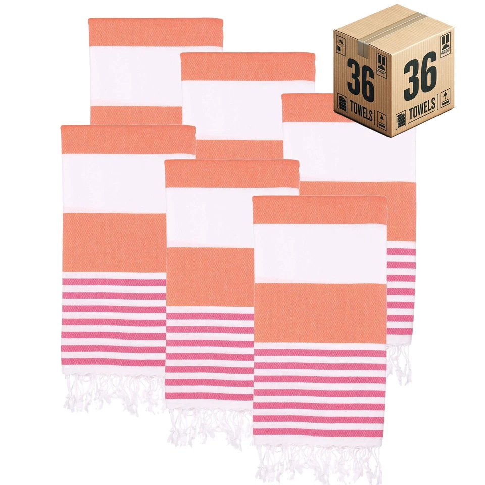 Turkish Beach Towel Bulk Case of 36 (38" x 71") Oversized, Quick-Dry, Sand-Free - Image 4 of 4
