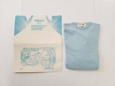 Vintage 1957 Catalina Sportfolio Junior 100 Virgin Wool Blue Crew Neck Sweater