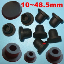 Black Silicone Rubber Hole Plugs Blanking End Caps Seal Stopper Bung 10mm~48.5mm
