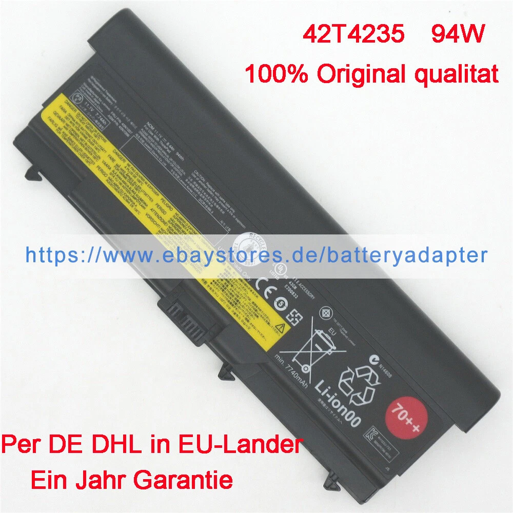 Lenovo ThinkPad W520, W530, W530i Laptop Akkumulátor Premium, Li-Ion