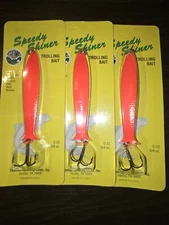 3 Thomas Speedy Shiner C-22 3/8 oz Flo Red Trolling Bait