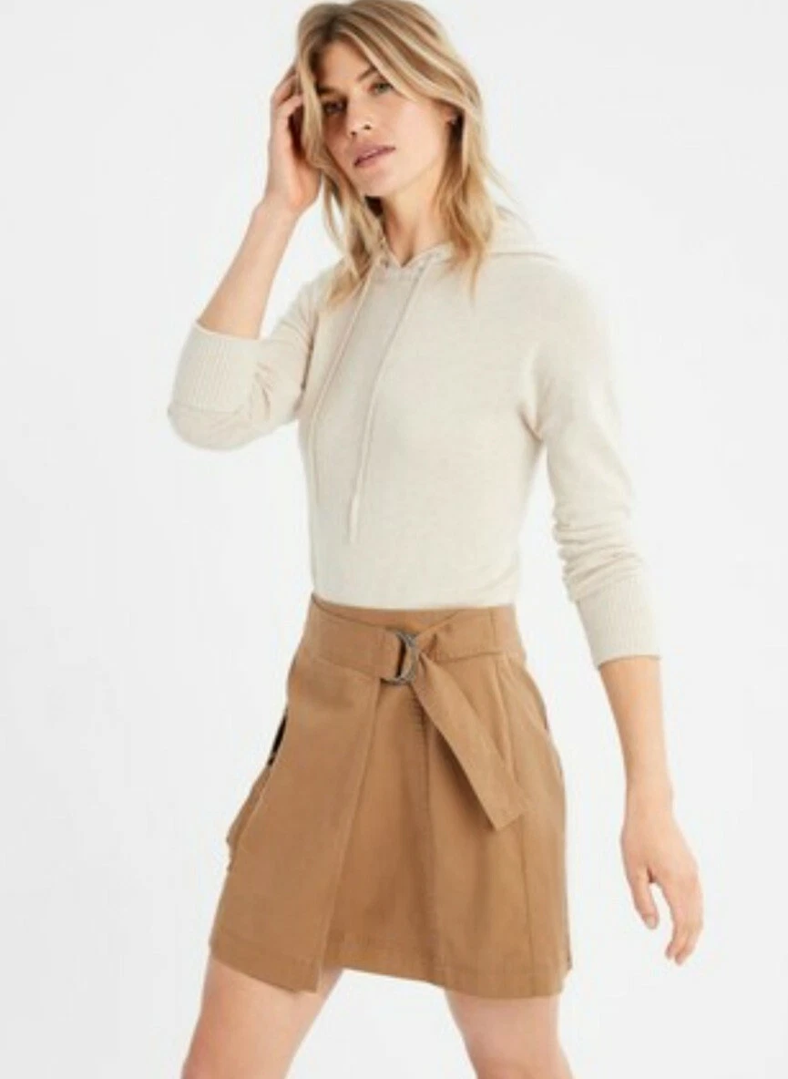 Khaki wrap mini clearance skirt
