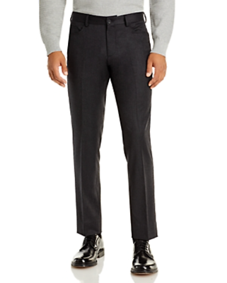 mens grey flannel dress pants The Men's Store L57812 Wool Stretch Gray 5-Pocket Size 36 R boostmerchprint