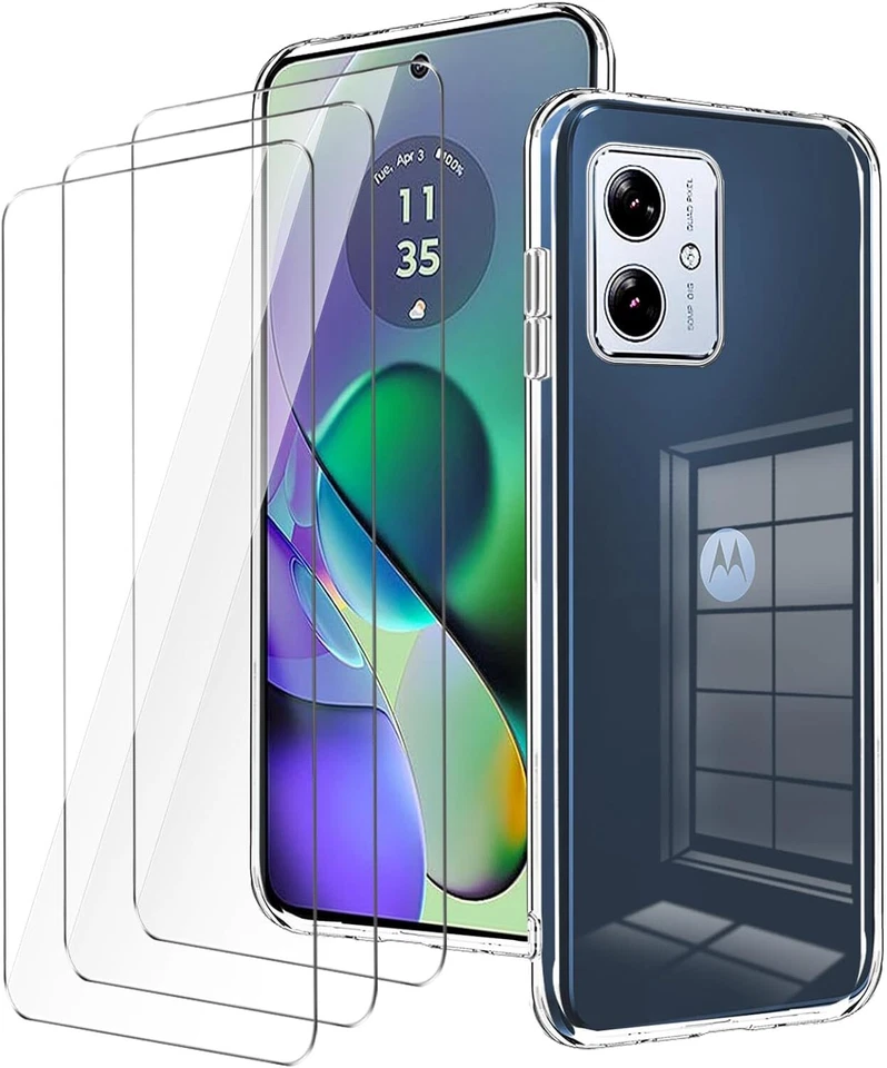 Case For Motorola G04 G34 G14 G54 E13 E22 G84 G53 Clear Silicone Gel Phone Cover