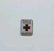 Vintage American Red Cross Gold Tone Volunteer Lapel Hat Pin #234