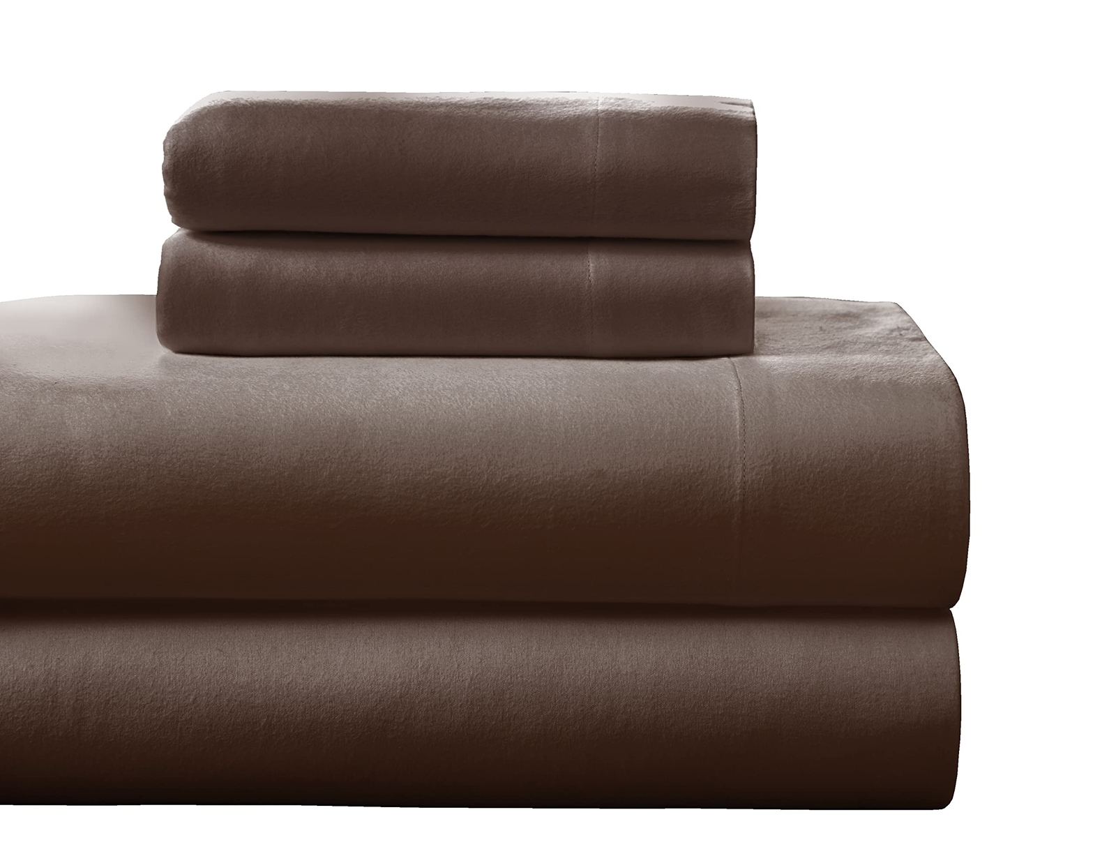 Heavy Weight 100-Percent Cotton Flannel Full Sheet Set, Chocolate