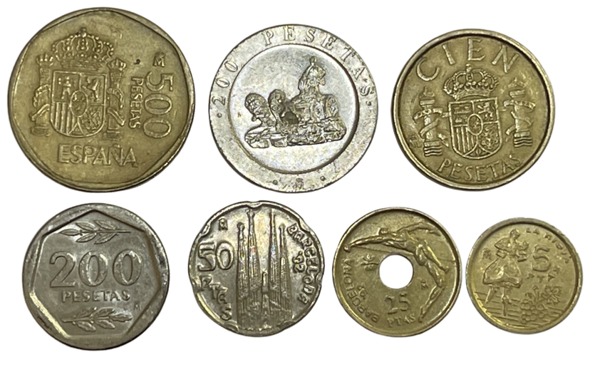 SPANISH PESETA COIN COLLECTION - SPAIN COIN SETS WITH BANKNOTES | eBay