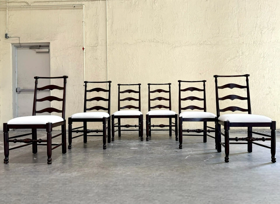 (6) Sillas de comedor Ralph Lauren Home modernas de granja Foto 3 de 4