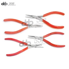 4pcs/Set Steel Jewelry Pliers Set Round Nose Split Ring Plier Hand Tool
