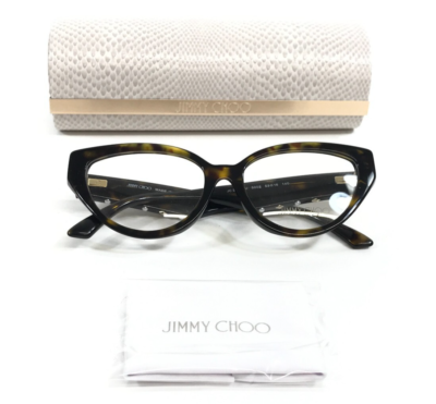 Jimmy Choo Eyeglasses Frames JC3023HU 5002 Tortoise Cat Eye  display picture 3