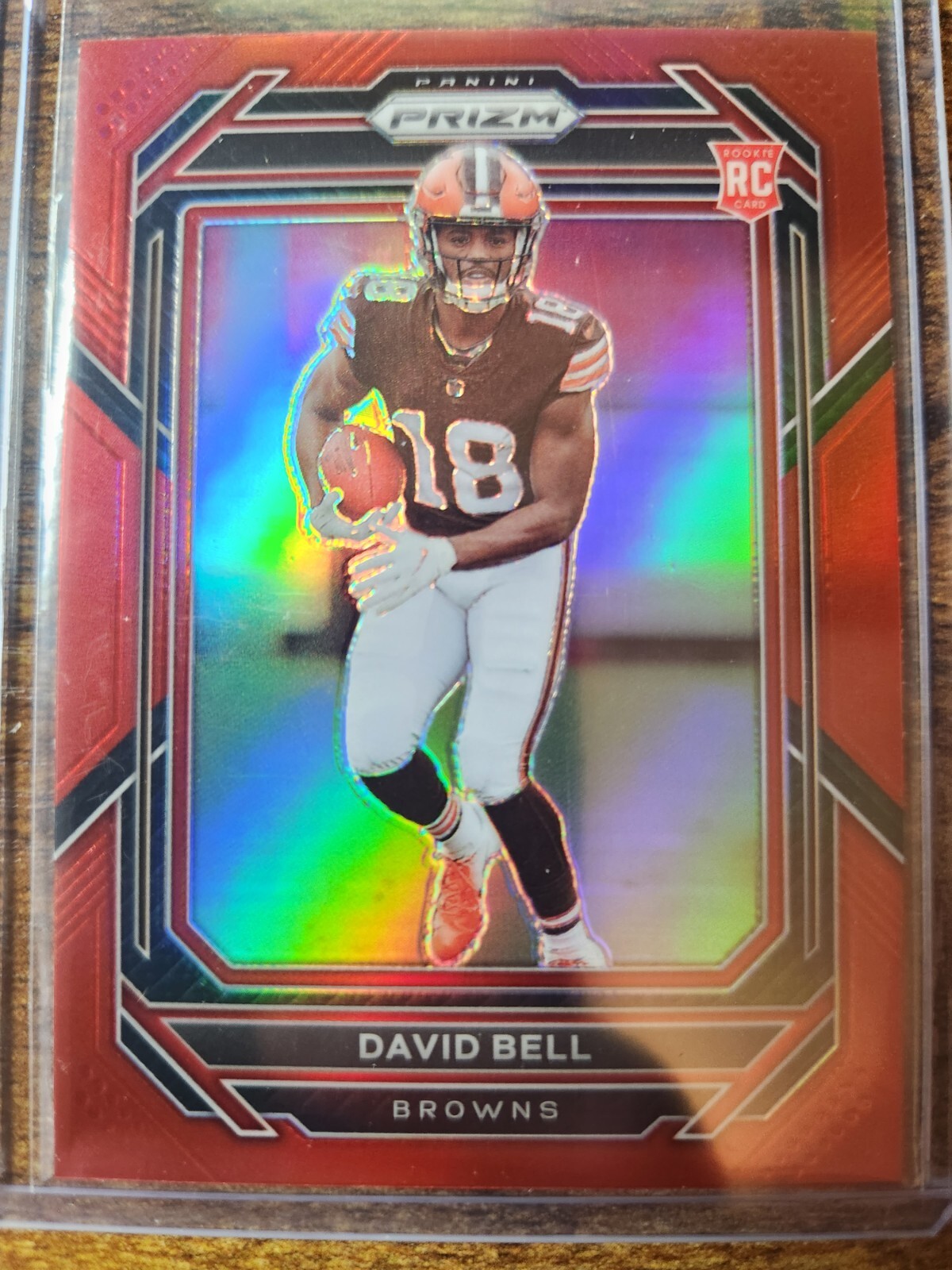 2022 Panini Prizm David Bell Retail Red Prizm Rookie SSP #334 Cleveland Browns
