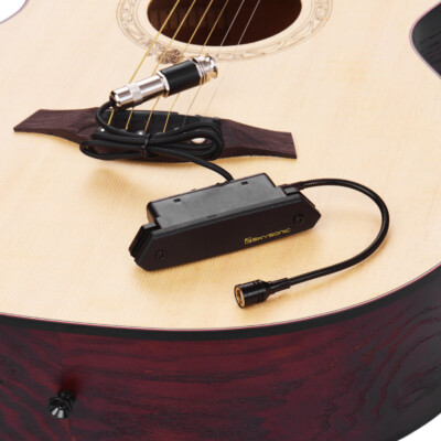 SKYSONIC Acoustic Guitar Active Soundhole Pickup Magnetic + Mic 
