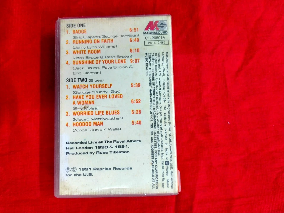 Eric Clapton 24 Nights RARE orig Cassette tape INDIA indian Clamshell 1995 - Image 3 of 4