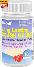 Adult Cough Relief, Dextromethorphan HBr 15mg 100 Softgels , 8 Hour Long Lastin