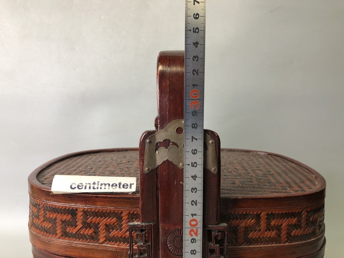 工芸品 Iruka ba-ba Antique Japanese Bamboo Flower Basket (item #1474409)