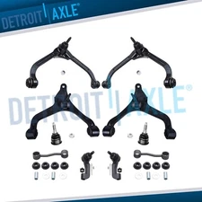 10pc Front Upper Lower Control Arms Tierods Sway Bars for 2002-2004 Jeep Liberty