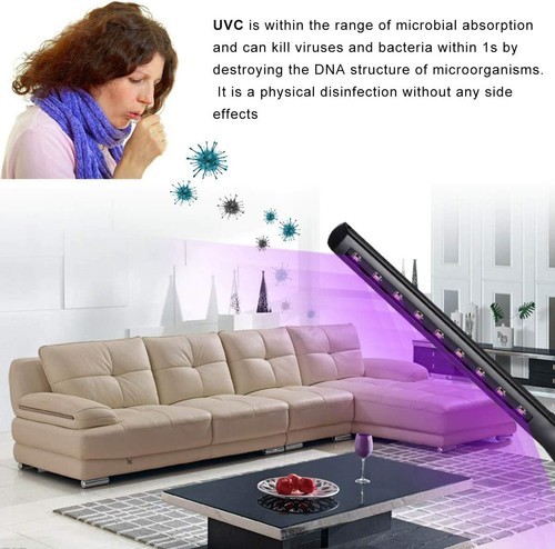 Lampada Sterilizzazione Germicida UVC Portatile ricarica USB 10w ricaricabile - Foto 5 di 9