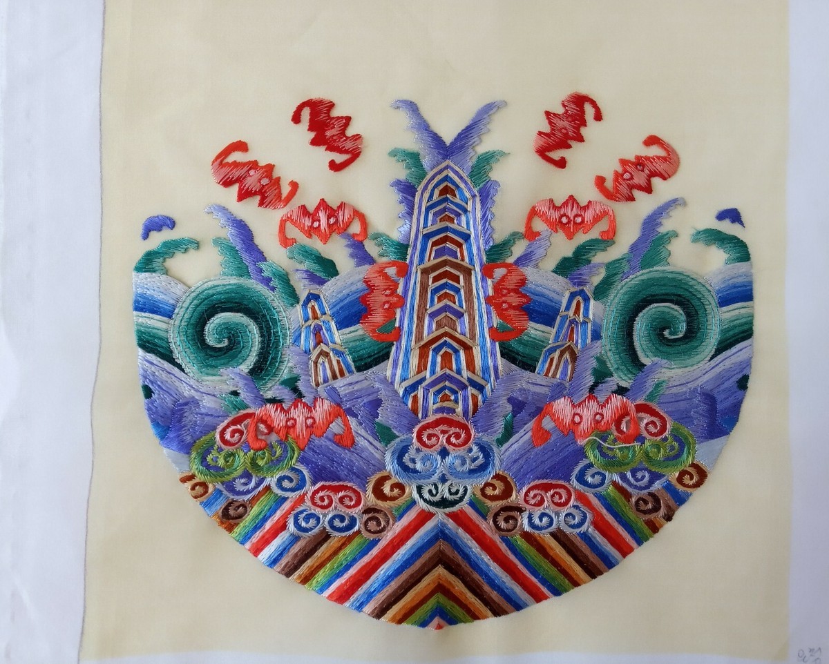 Chinese Double-sided hand embroidered Suzhou embroidery silk