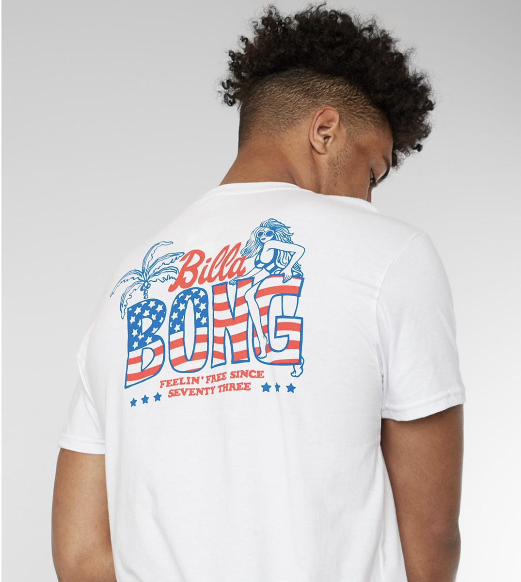 Billabong Premium Tee Oohlala Since 1973 happy 4th of july T-Shirt Tee Men's
