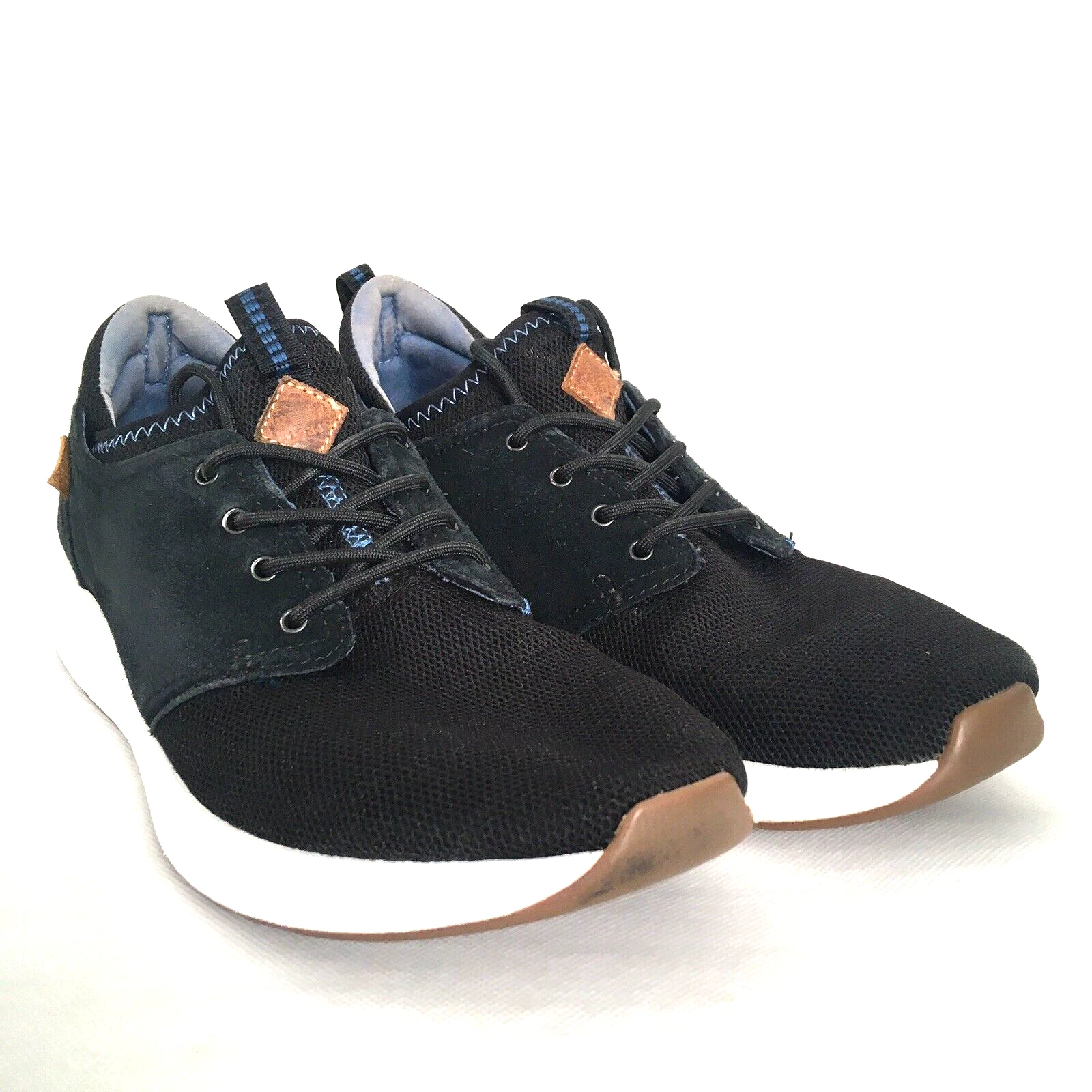 Reef Shoes Mens Size 10.5 Black Suede Athletic Casual Sneakers Lace Up Outdoor