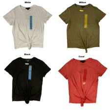 NWT Social Standard One and Only Tee White Front Knot Size XL