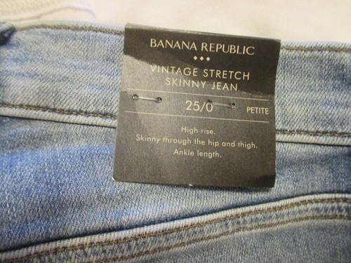 Banana Republic Jeans Größe 25/0 Petite Hochhaus dünn NEU - Bild 6 von 7
