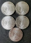 Lot of Five Golden State Mint 1/2oz Silver Rounds