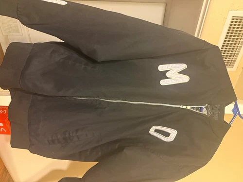 Super Rare Most Dope Mac Miller Black Bomber Jacket Full Zip Logo Size L - product listing photo
