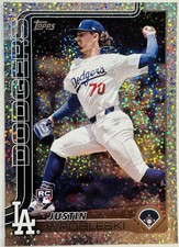 2025 Topps Series 1 Celebration JUSTIN WROBLESKI Confetti RC DODGERS #204