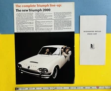 Vtg 1967 TRIUMPH TR-4 A GT-6 SPITFIRE MK 2 MK3 SALES BROCHURE & PRICE LIST