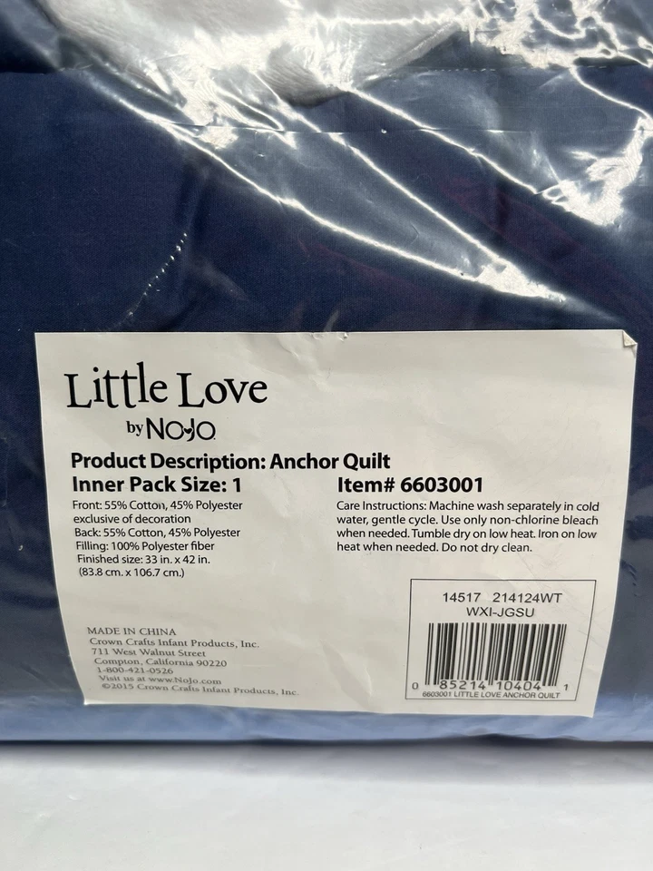 Little Love: Colcha de berço âncora por NoJo- Chevron NOVA 42 pol x 33 pol - Imagem 4 de 4