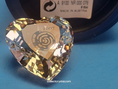 Swarovski SCS 2007 Community Event HEART DIAMOND PAPERWEIGHT # 896979