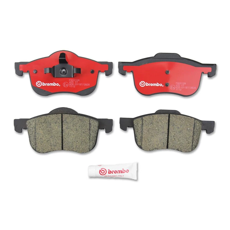 Compatível com 2006 Volvo S80 kit dianteiro traseiro rotores de freio e pastilhas de freio de cerâmica - Brembo OE - Imagem 3 de 4