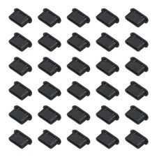 0.4 Inch USB Type A Dust Plug, 30 Pcs Anti Dust Plug Cover Female End, Black