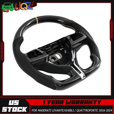 Real Carbon Fiber Steering Wheel For Maserati Levante Ghibli 2016 2017 2018-2024