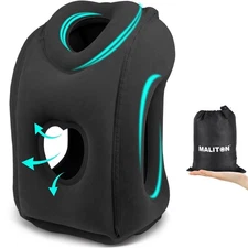 Maliton Inflatable Travel Pillow for Airplane Comfortable Sleeping to Relieve