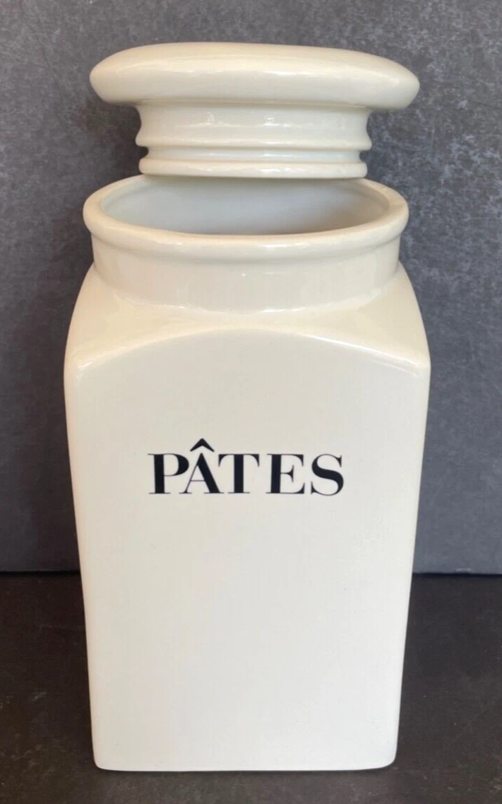 NEW Terence Conran 9" Ceramic Lidded Canister Jar PÂTES Habitat VERY RARE
