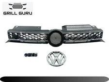 VOLKSWAGEN GOLF MK6 GTD 2008 - 2013 FRONT UPPER TOP GRILL + CHROME & BADGES NEW