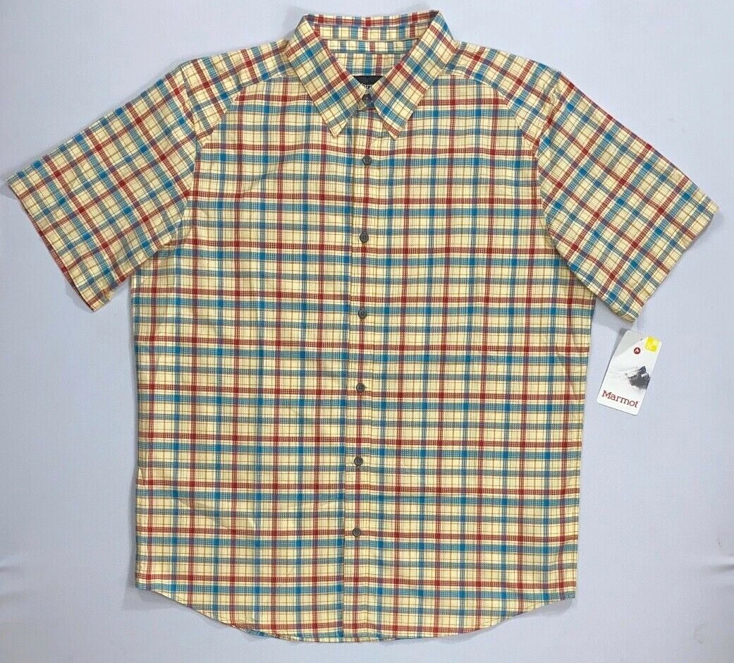 Men's Marmot Agrozonda Plaid Button-Front Short Sleeve Shirt