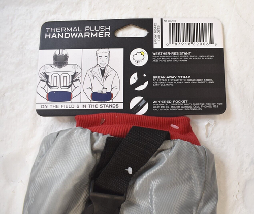 Northwest Adult New York Giants Thermal Plush Silver Handwarmer Hand Warmer New - Picture 4 of 7