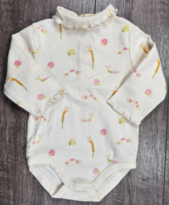 Baby Girl Clothes Gymboree 6-9 Month Vintage Garden Friends Caterpillar  Bodysuit