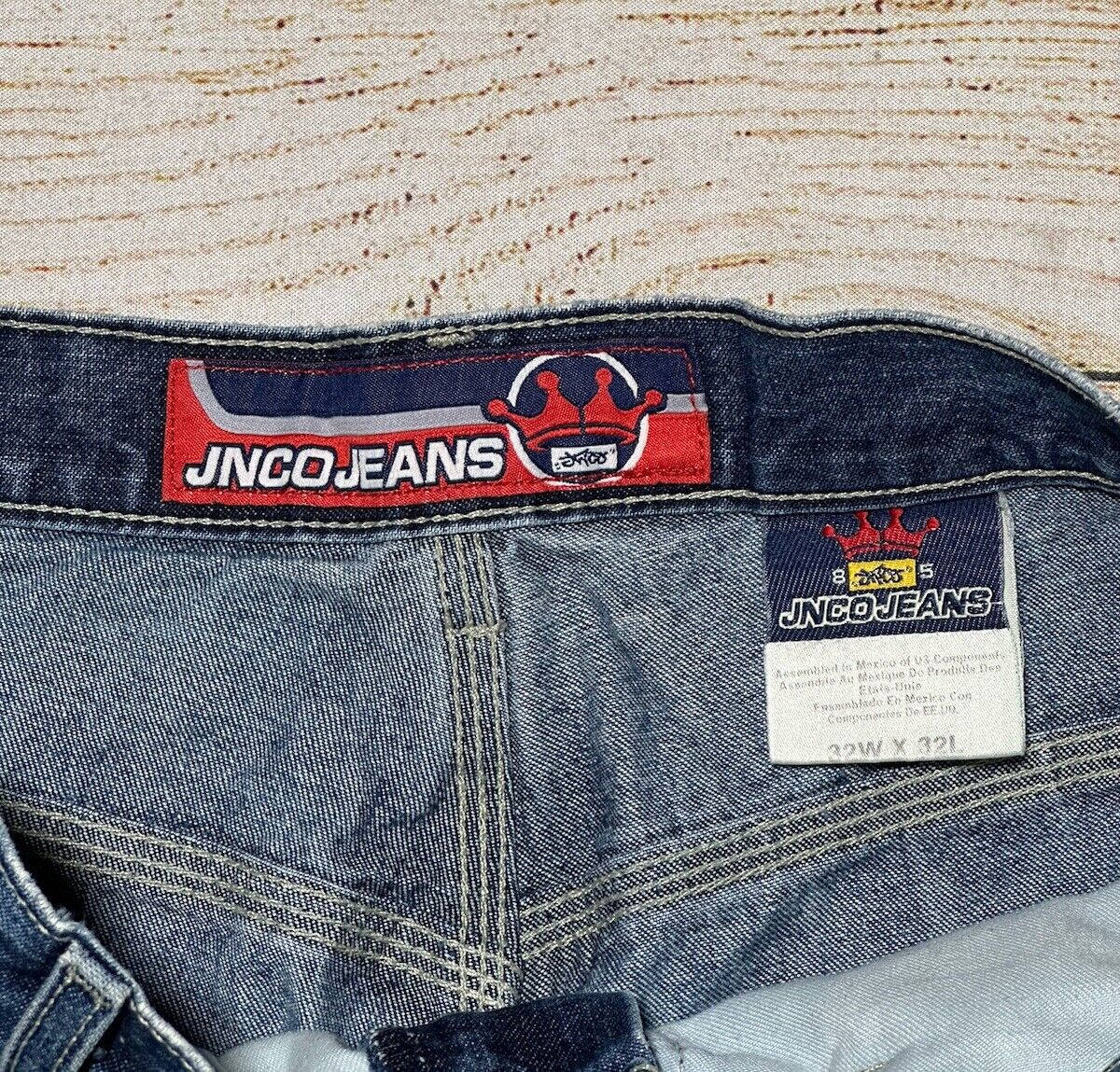 Vintage 2000s Y2K JNCO Crown Baggy Jeans 32x32 Blue Denim Vintage 2000s Y2K JNCO Crown Baggy Jeans 32x32 Blue Denim