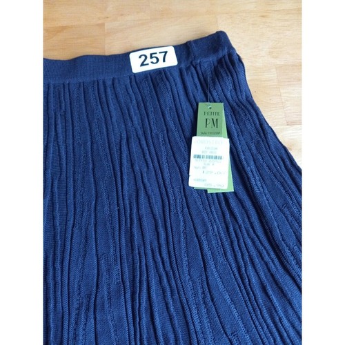 NWT Nie + Zoe Blue Ribbed Skirt - Picture 3 of 12