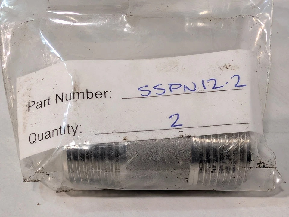 Gran lote de 168: surtidos de pezones de tubería de acero inoxidable, macho, accesorios roscados Foto 3 de 4