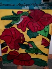 Meadow Creek Hummingbirds Flowers Garden Flag 12 1/2" x 18"  New 