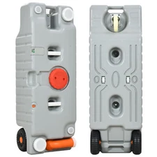 19.8 Gallon RV Waste Tank Kit Portable Water Holding Tote Sewer Dump Camper